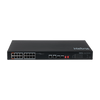 Switch Não Gerenciável 16 Portas Fast e 2 Portas SFP SF 1822 HI PoE Preto Intelbras