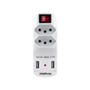 Adaptador de 2 tomadas e 2 USB Intelbras EAC 1002