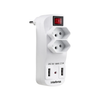 Adaptador de 2 tomadas e 2 USB Intelbras EAC 1002