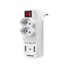 Adaptador de 2 tomadas e 2 USB Intelbras EAC 1002