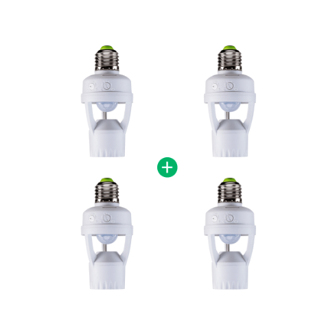 Kit Interruptor Sensor de Presença Intelbras para iluminação com soquete ESP 360 S - 4 unidades