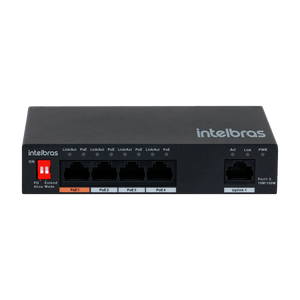Switch Não Gerenciável 5 portas Fast SF 500 Hi-PoE Preto Intelbras