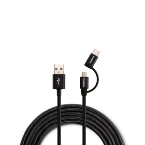 Cabo USB Micro USB-C Nylon Preto EUABC15NP Intelbras