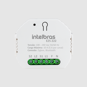 Minicontrolador Inteligente Zigbee EZS 222 Intelbras para 2 Interruptores